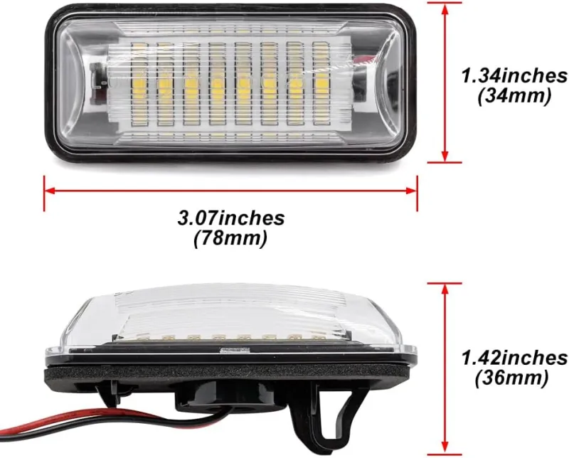 NSLUMO LED License Plate Light for Su'baru BRZ Led Number Plate Lamp Rear Registration Tail License Plate Light Bulb OEM Fit for Su'baru BRZ WRX To'yota 86 GT86 FT86 S'cion FR-S (FT-86 Su'baru)