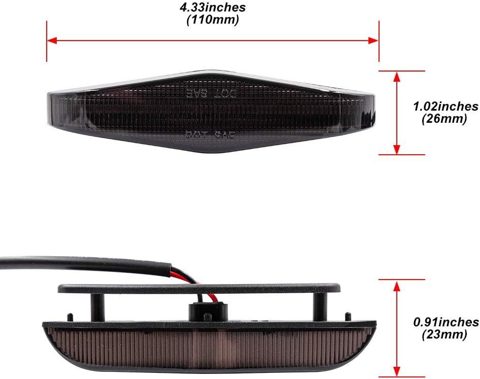 3pcs LED Strip Front Grille Lights for 2014-up To'yota 4Runner N280 Amber LED Front Grille Running Light Kit Direct Fit for OEM Grill Smoked Lens