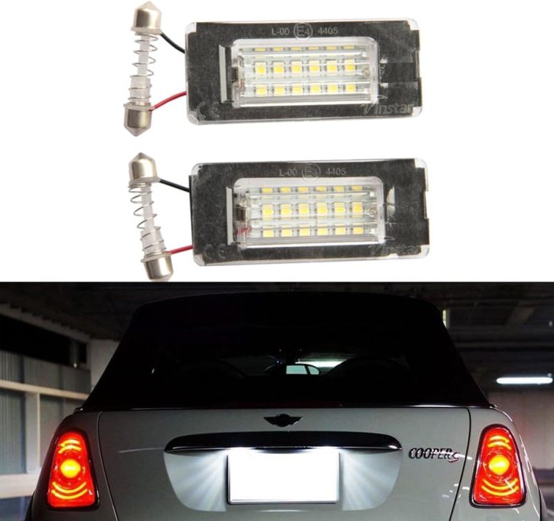 NSLUMO LED Rear License Plate Light Bulb Assembly Directly Fit Replacement for 2006-2014 2nd Gen MINICooper R56 R57 R58 Coupe R59 Roadster