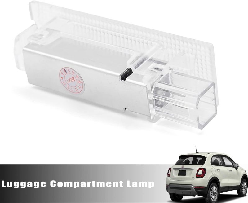 NSLUMO Led Luggage Compartment Light Replacement for 14-19 Fiat 500 16-21 Fiat 500x, 6000K 18-SMD White Trunk Interior Courtesy Lamp Bulb OEM Fit Room Cargo Light