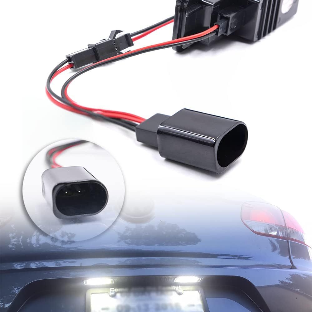 V'W Led License Plate Light Bulb Number Plate Light 12V Canbus Xenon White for V'W Beetle Golf 4 5 6 GTi MK4 MK5 CC Rabbit Eos Phaeton (V'W Golf 4 5 6 GTi MK4 MK5 CC)