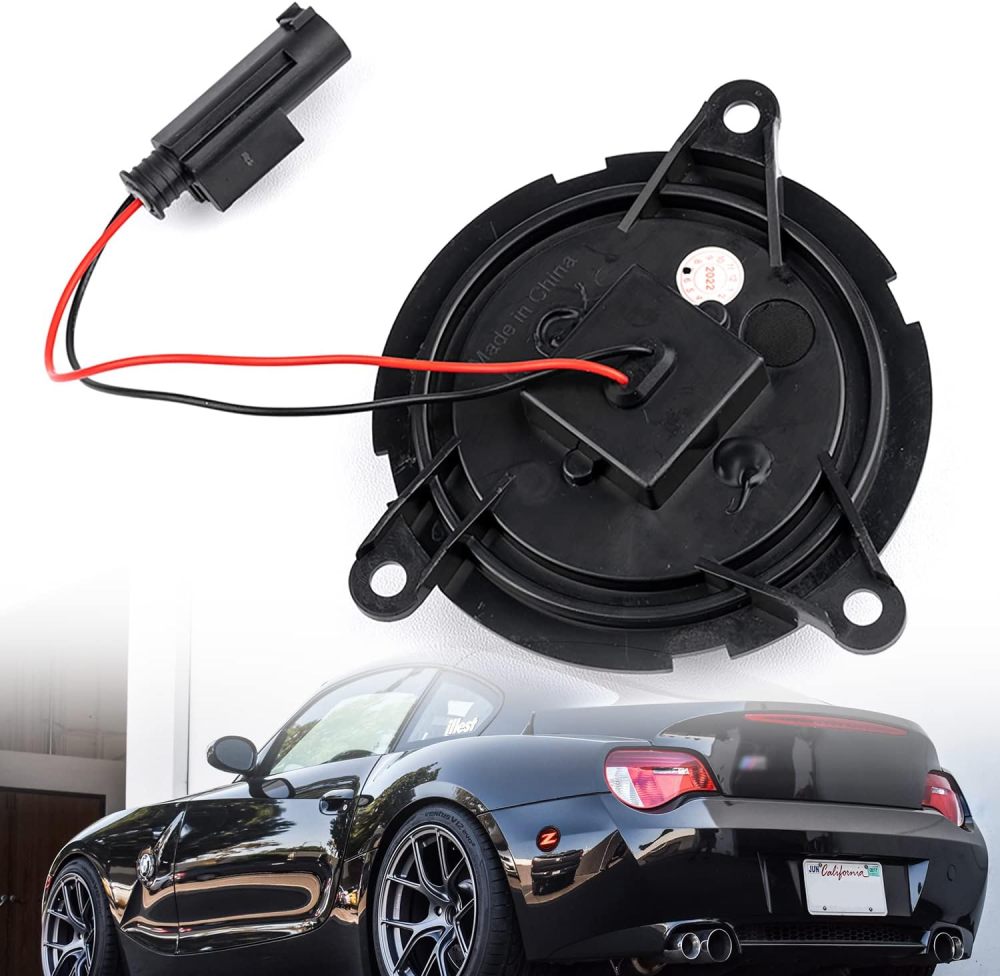 NSLUMO LED Rear Side Marker Reflector Lights Replacement for 2006 2007 2008 BW Z4 E85 E86 LCI, Red Led Bumper Reflector Signal Parking Light Assembly Replace OEM Sidemarker Lamps Smoked Lens