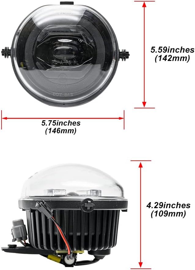 Mini DRL Led Fog Light Kit LED Halo Fog Lights Daytime Running Parking Lamp Compatible with Mini-Cooper F56 F55 13-18 F54 Clubman & F57 Cabrio 14-18 Super Bright Led Round Fog Lights with Halo Ring
