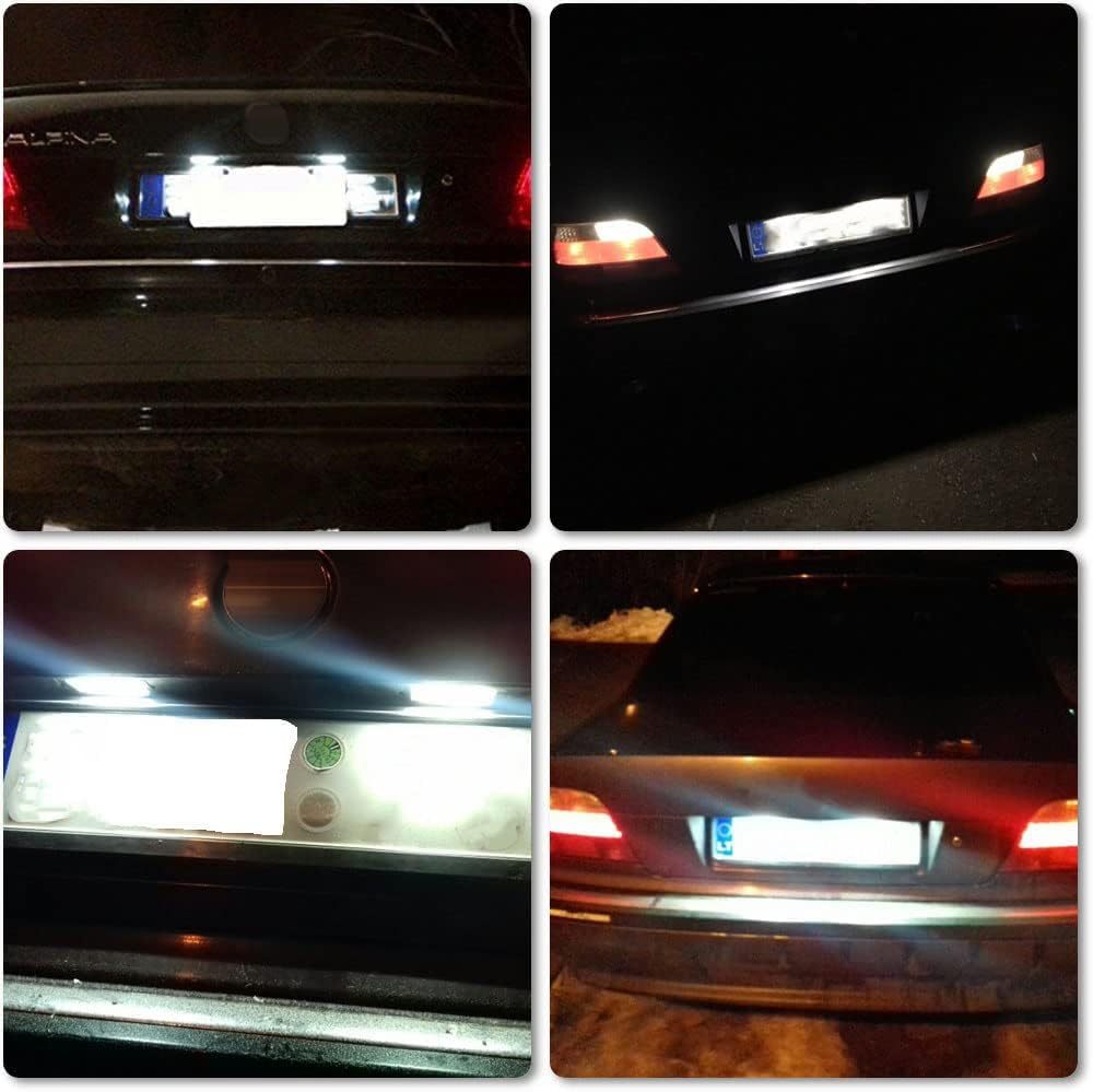 LED License Plate Bulb Replacement for E38 Error Free 18 LED License Number Plate Tail Light Assembly for BW E38 7 series 740i 740Li 750i 750Li 1995-2001