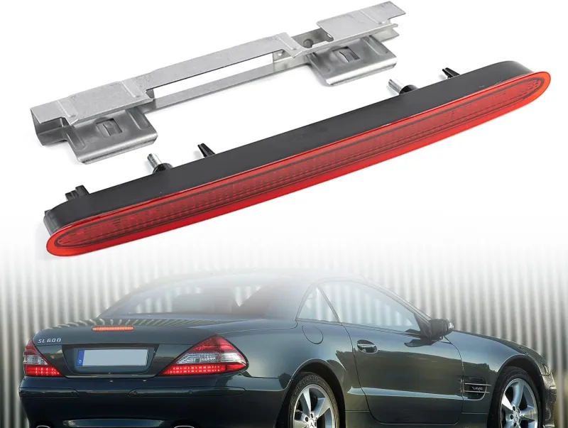 NSLUMO Led Third Brake Light Replacement for Mercedes R230 SL-Class 2007-2012 Benz SL550 AMG 2003-2006 SL500 SL55 AMG Red LED 3rd Brake Center High Mount Stop Lamp Red Lens CHMSL 923-278