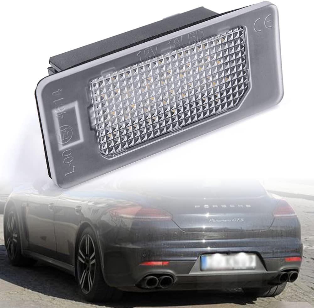 NSLUMO LED License Plate Lights for Porsche Panamera 970 Xenon White Led Number License Plate Lamps Bulb OEM Replacement Canbus Error Free