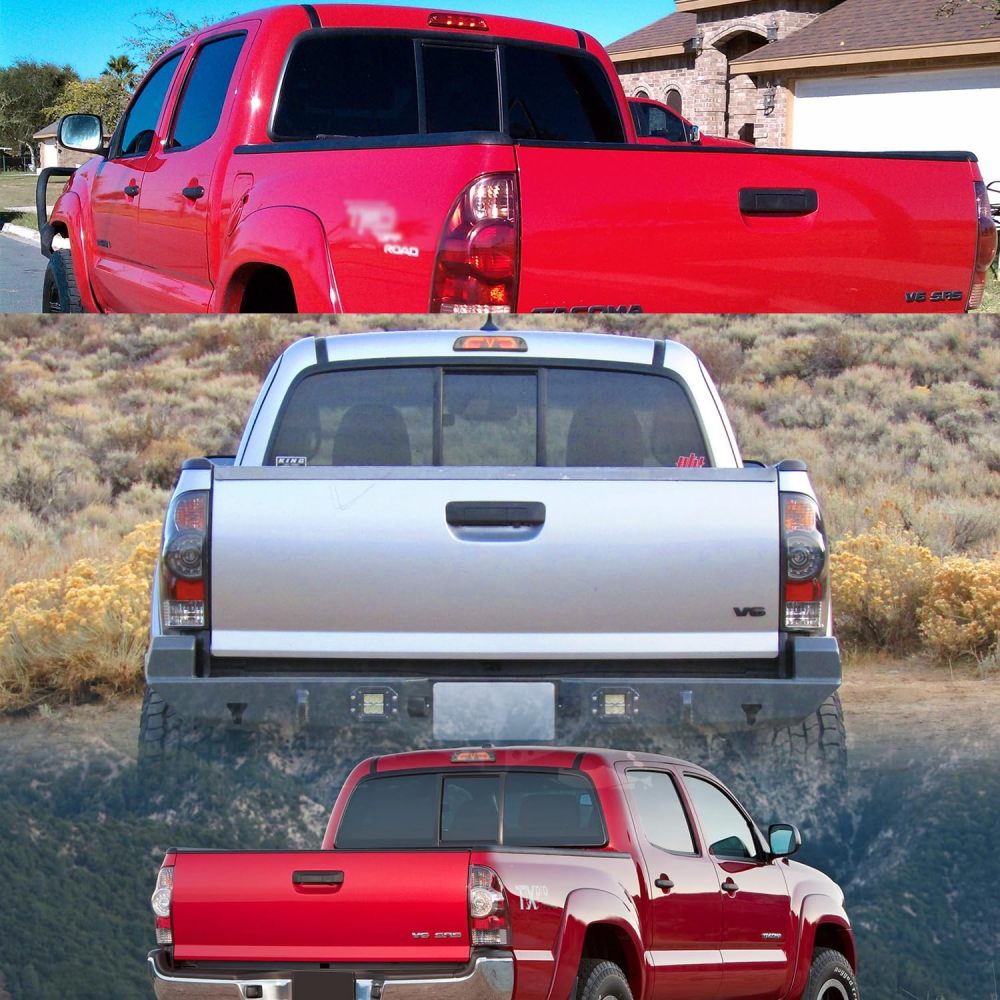 NSLUMO Led Third Brake Light Replacement for To-yo-ta 1995-2015 Tacoma, 2016-2023 Tacoma Access Cab N300 LED 3rd Brake Center High Mount Stop Lamp Smoked Lens Red CHMSL 8157004030