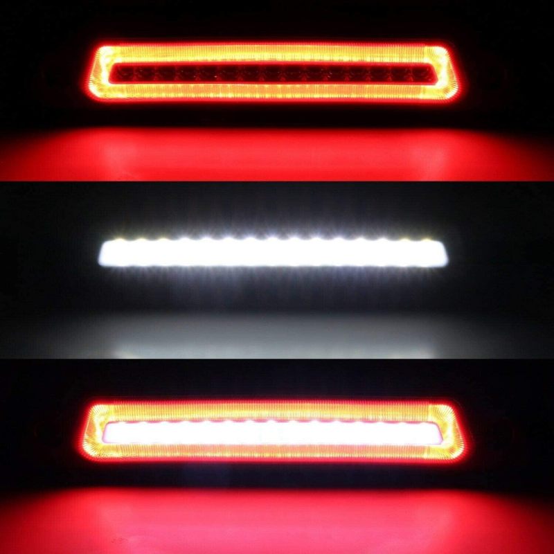 NSLUMO Led Third Brake Light for 09-14 F150 Rap'tor LED 3rd Brake Light Smoked Lens White Red Rear Center High Mount Stop Lamp Rear Cab Cargo Light Replacement CHMSL