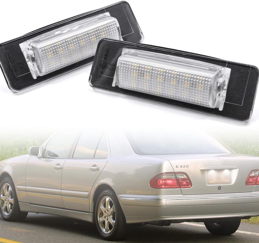 NSLUMO LED License Plate Bulb for AMG Rear Tag License Plate Tail Lamp White For Mercedes Ben-z W210 W202 E300 E55 C230 C43 AMG Canbus Car Styling Assembly Replacement Kit
