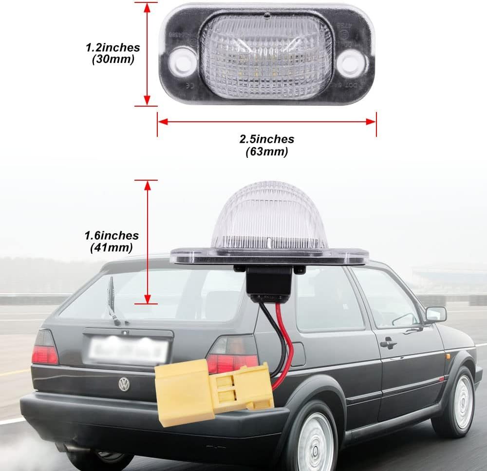 NSLUMO Led License Plate Light Bulb LED Number Plate Light 12V Canbus Xenon White for V'W Golf II MK2 GTi Mk2 A2 1983-1992
