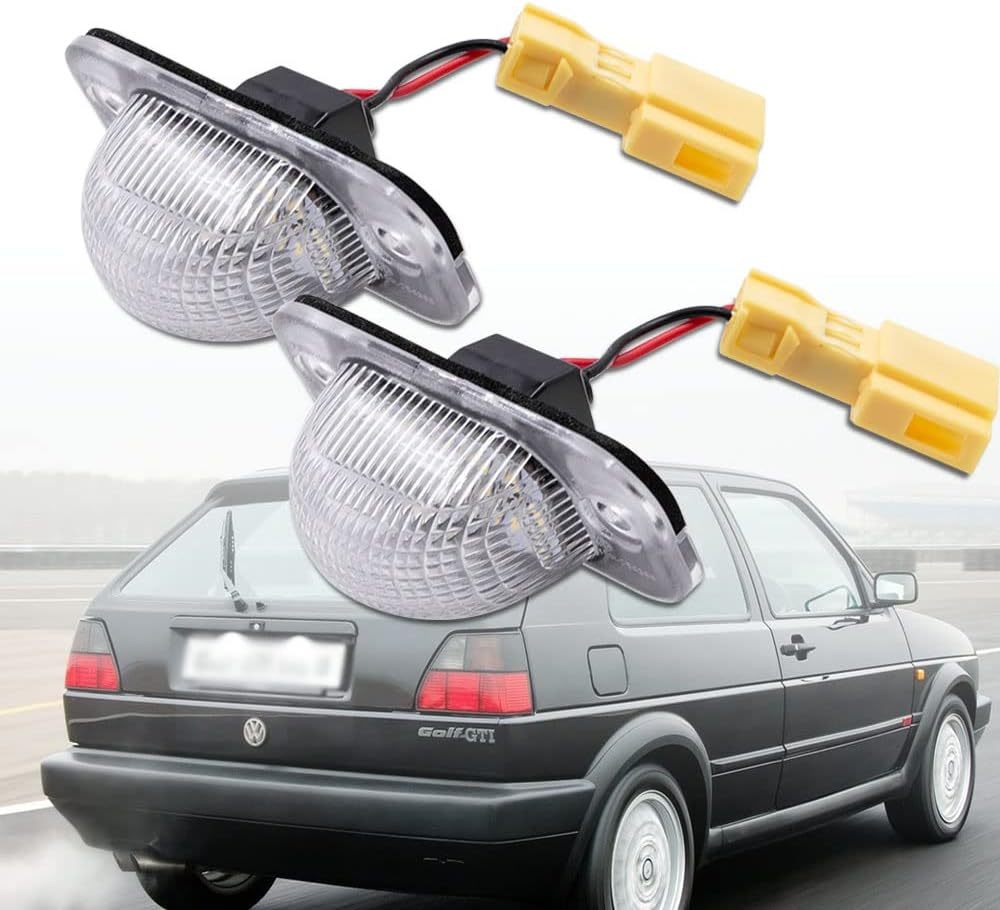 NSLUMO Led License Plate Light Bulb LED Number Plate Light 12V Canbus Xenon White for V'W Golf II MK2 GTi Mk2 A2 1983-1992