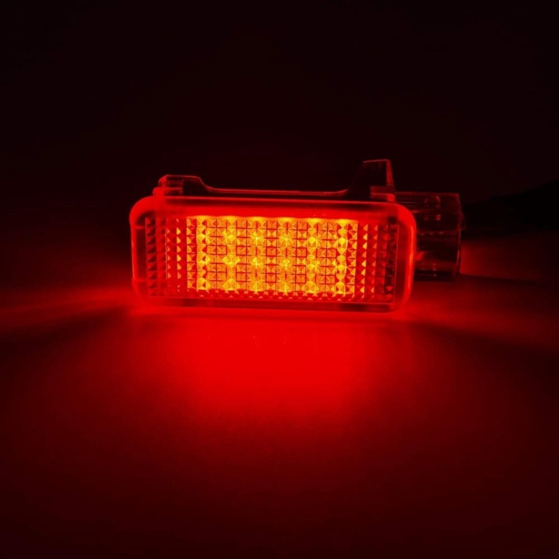 LED Courtesy Door Projector Light Replacement for Audi A3 A4 A5 A6 A7 S3 S4 S5 S6 S7 Q5 Q7 TT, VW, Porsche, 18-SMD White/Red/Blue