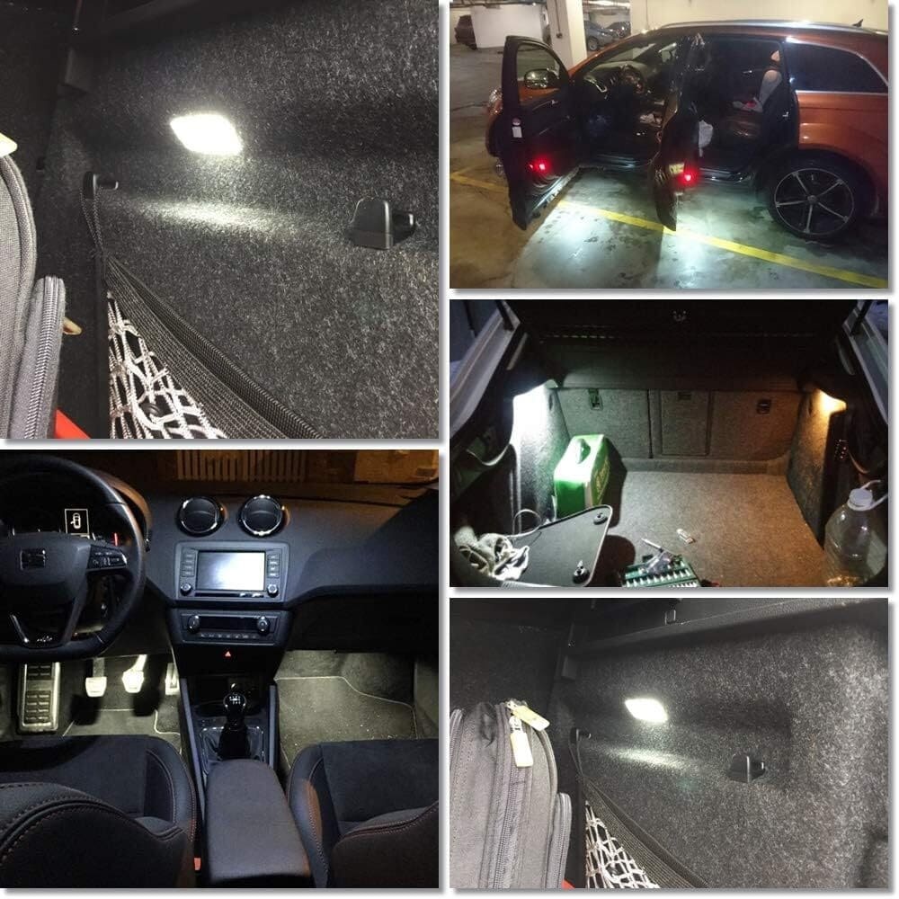LED Courtesy Door Projector Light Replacement for Audi A3 A4 A5 A6 A7 S3 S4 S5 S6 S7 Q5 Q7 TT, VW, Porsche, 18-SMD White/Red/Blue