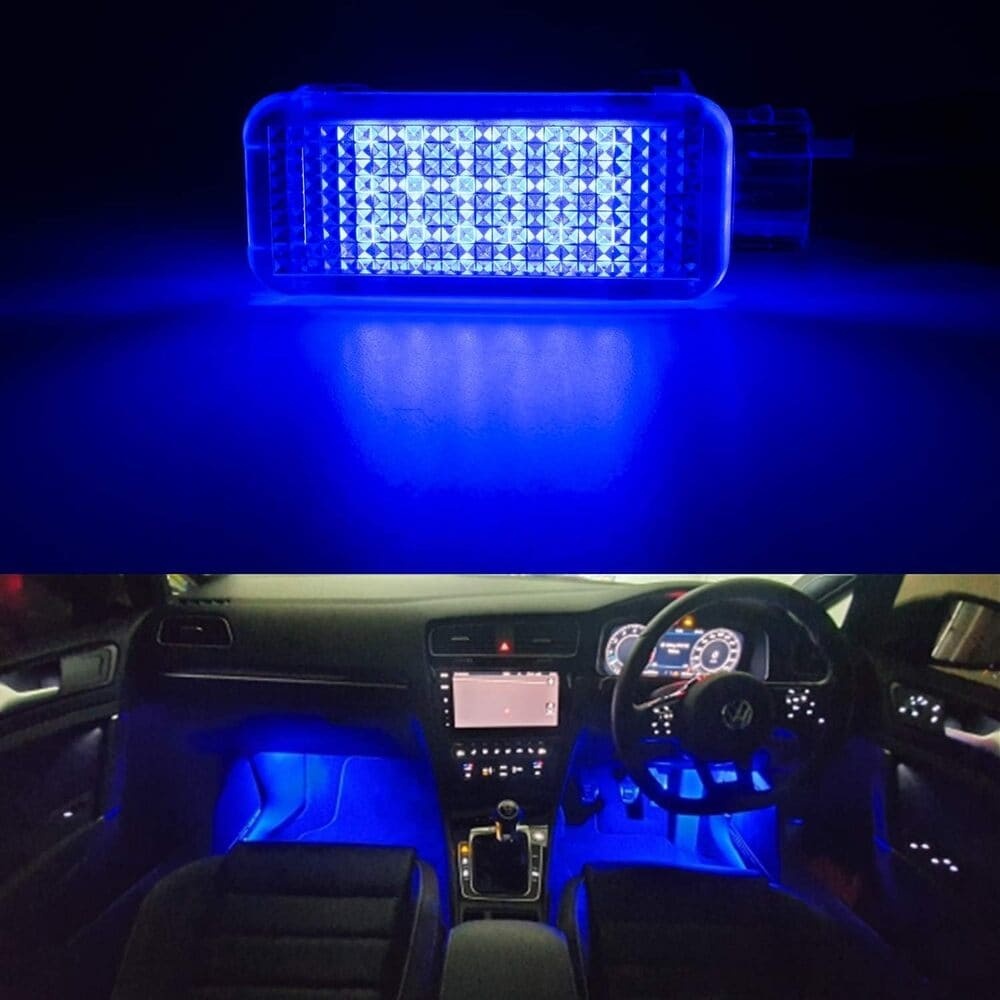 LED Courtesy Door Projector Light Replacement for Audi A3 A4 A5 A6 A7 S3 S4 S5 S6 S7 Q5 Q7 TT, VW, Porsche, 18-SMD White/Red/Blue