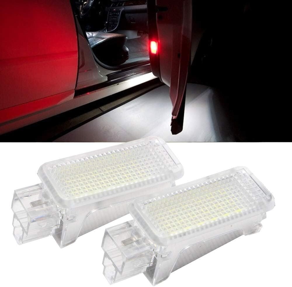 LED Courtesy Door Projector Light Replacement for Audi A3 A4 A5 A6 A7 S3 S4 S5 S6 S7 Q5 Q7 TT, VW, Porsche, 18-SMD White/Red/Blue
