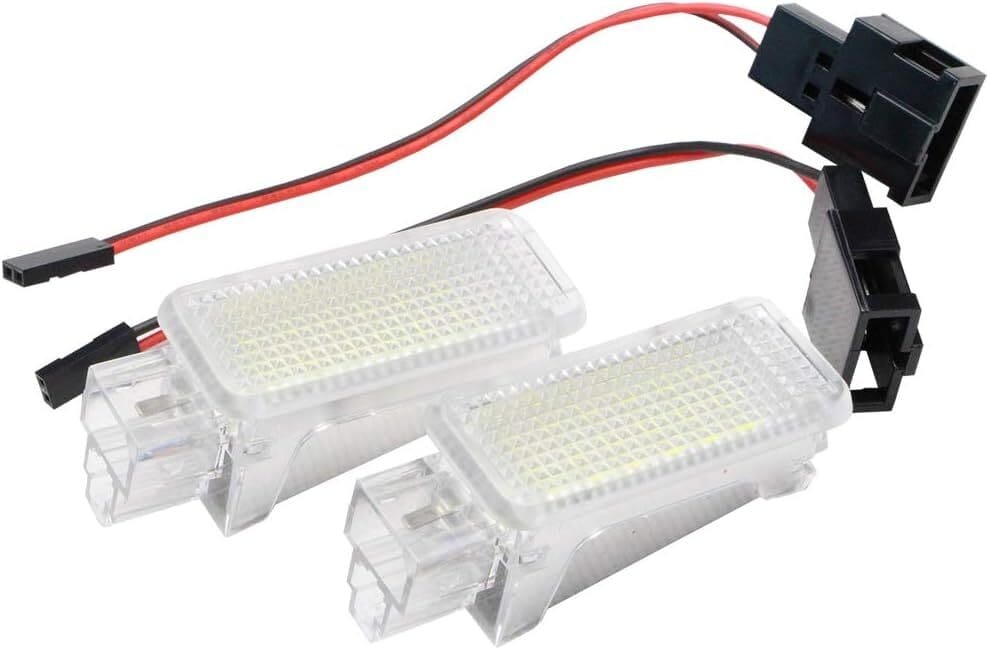 LED Courtesy Door Projector Light Replacement for Audi A3 A4 A5 A6 A7 S3 S4 S5 S6 S7 Q5 Q7 TT, VW, Porsche, 18-SMD White/Red/Blue