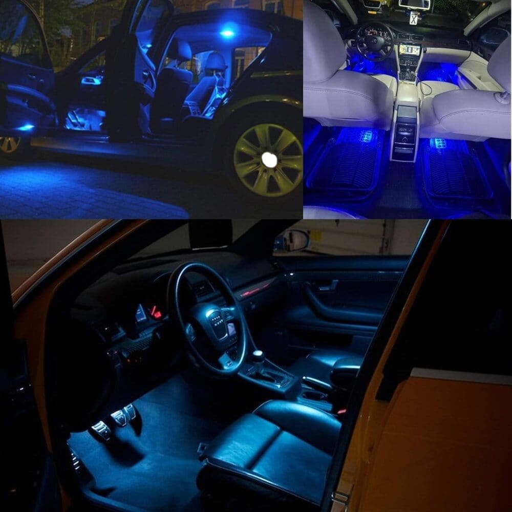LED Courtesy Door Projector Light Replacement for Audi A3 A4 A5 A6 A7 S3 S4 S5 S6 S7 Q5 Q7 TT, VW, Porsche, 18-SMD White/Red/Blue