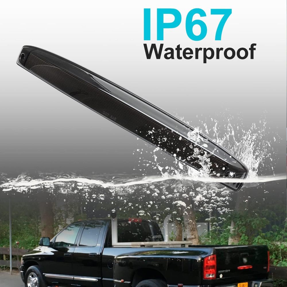 Led Tailgate Light Bar Replacement for 2003-2006 Dodge Ram 2500 3500 Bright Red 54SMD LED Rear Brake Lamp Smoked/Red Lens OEM #5086509AA