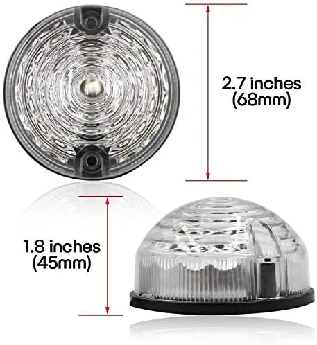 10pcs Upgrade Round Led Indicator Light Rear Tail Lamp Fog & Reverse & Front Side Light for 1990-2016 Land Rover Defender  Smoked Lens LED Update Complete Light Kit