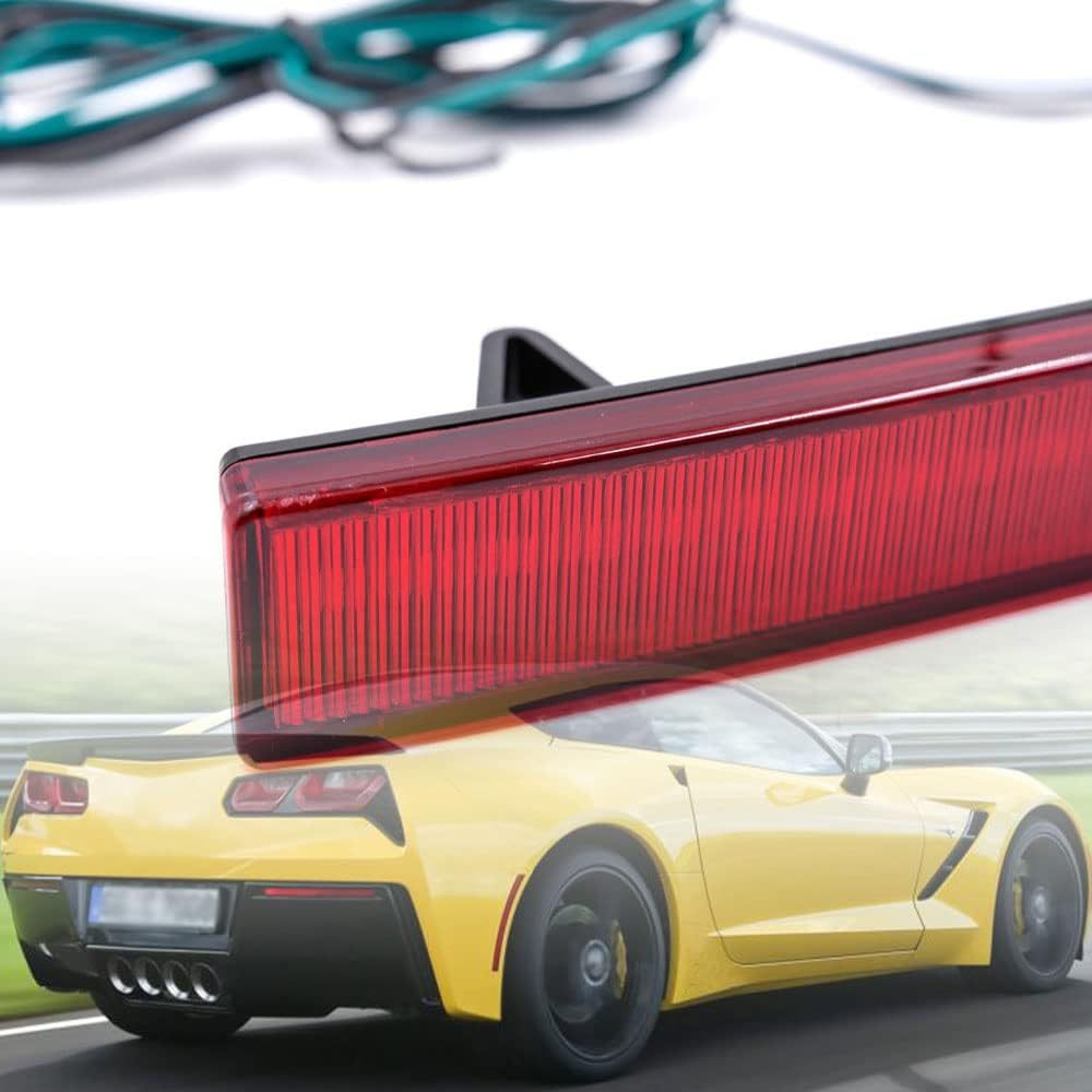 LED Rear Bumper Reflector Lights for 2014 2015 2016 2017 2018 2019 Chevy Corvette C7 LED Reflectors Light Kit Smoked/Red Lens