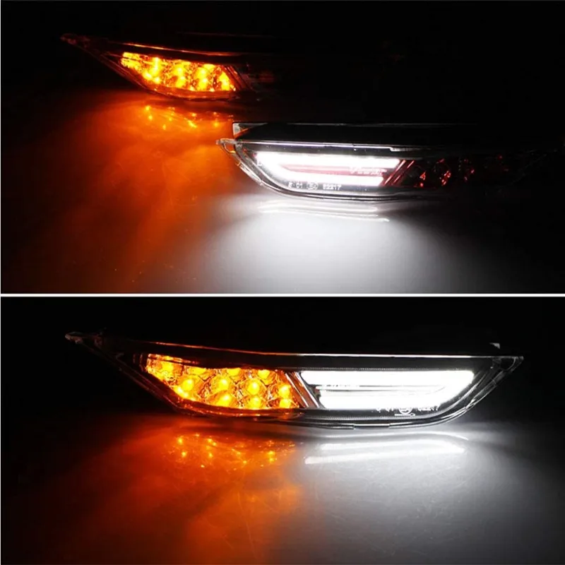 Led Side Marker Light for 2007-2017 Nissan GTR R35 Smoked/Clear Lens Lamps with White DRL and Amber Turn Signal Lights Direct OEM Replacement for GTR R35