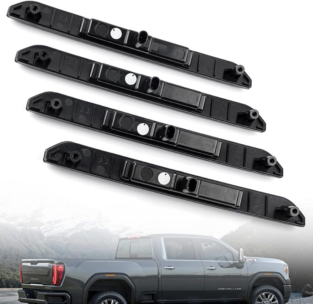 Led Side Marker Lights Replacement for 2020 2021 2022 GMC Sierra 2500HD 3500HD Pickup Amber Front Rear Side Markers Left Right Fender OEM Fit Sidemarker Lamps Kit Euro Smoked/Clear Lens