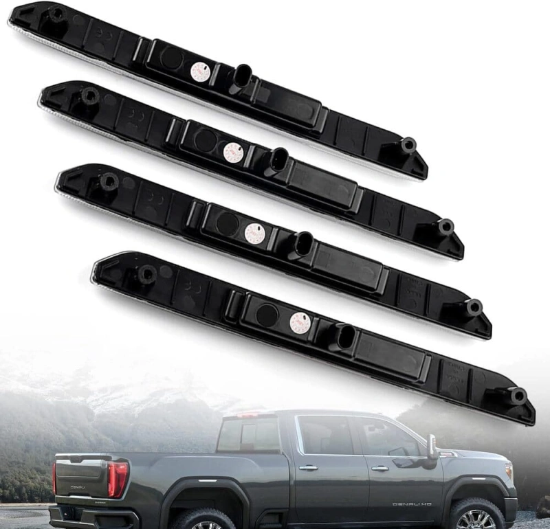 Led Side Marker Lights Replacement for 2020 2021 2022 GMC Sierra 2500HD 3500HD Pickup Amber Front Rear Side Markers Left Right Fender OEM Fit Sidemarker Lamps Kit Euro Clear Lens