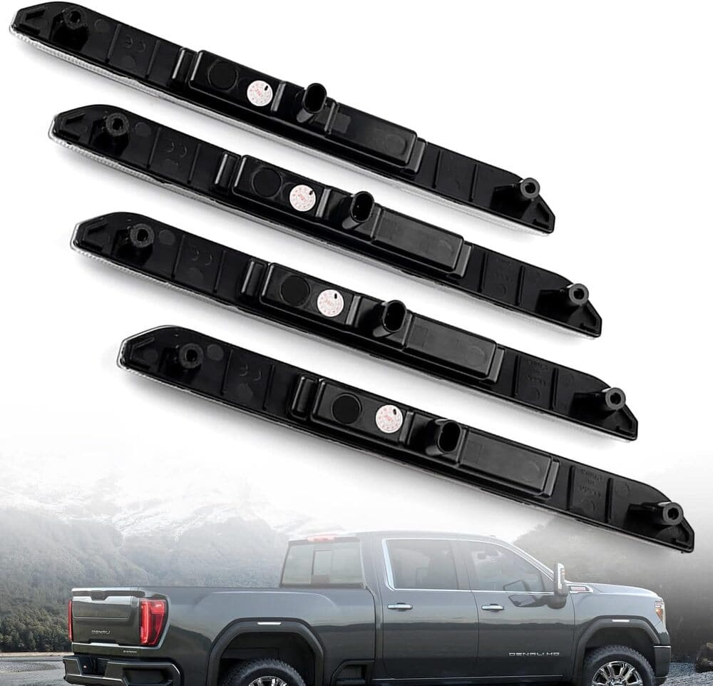 Led Side Marker Lights Replacement for 2020 2021 2022 GMC Sierra 2500HD 3500HD Pickup Amber Front Rear Side Markers Left Right Fender OEM Fit Sidemarker Lamps Kit Euro Clear Lens