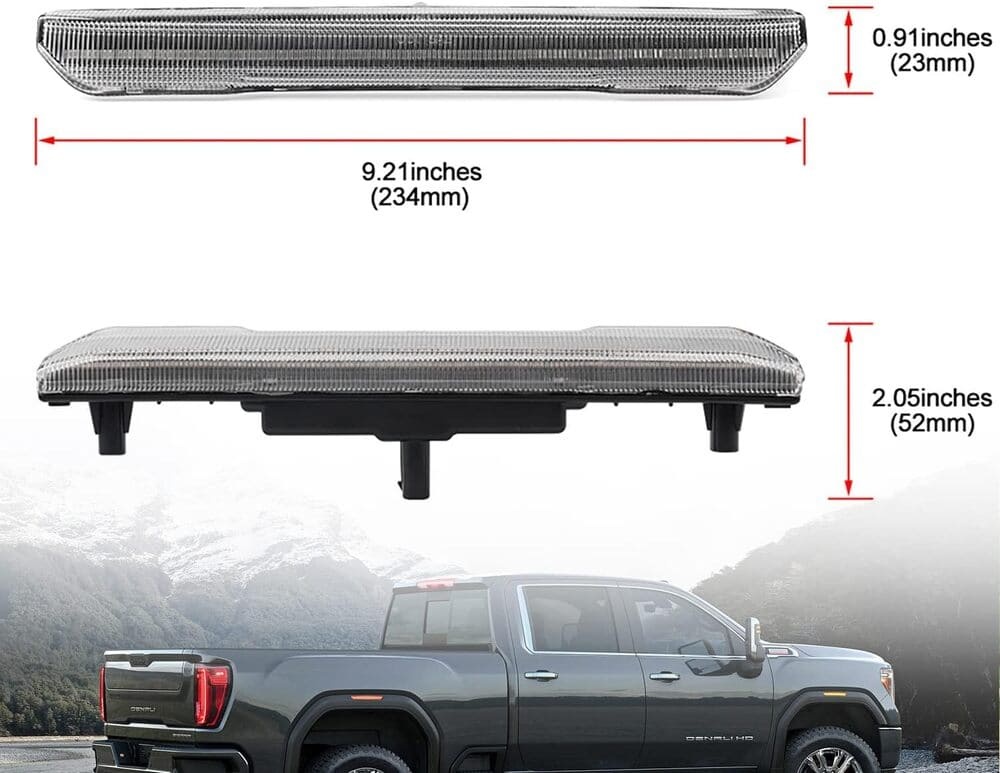 Led Side Marker Lights Replacement for 2020 2021 2022 GMC Sierra 2500HD 3500HD Pickup Amber Front Rear Side Markers Left Right Fender OEM Fit Sidemarker Lamps Kit Euro Smoked/Clear Lens