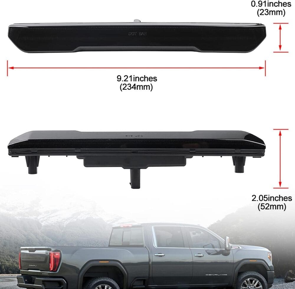 Led Side Marker Lights Replacement for 2020 2021 2022 GMC Sierra 2500HD 3500HD Pickup Amber Front Rear Side Markers Left Right Fender OEM Fit Sidemarker Lamps Kit Euro Smoked/Clear Lens