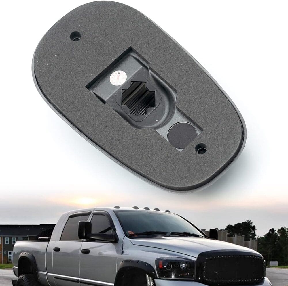 LED Cab Marker Light Housings Compatible w/ 2003-2018 Dodge Ram 1500 2500 3500 Pickup Front Roof Mounted Cab Light Covers Smoked/Clear Lens OEM Fit Cab Roof Marker Running Light Housing Replacement