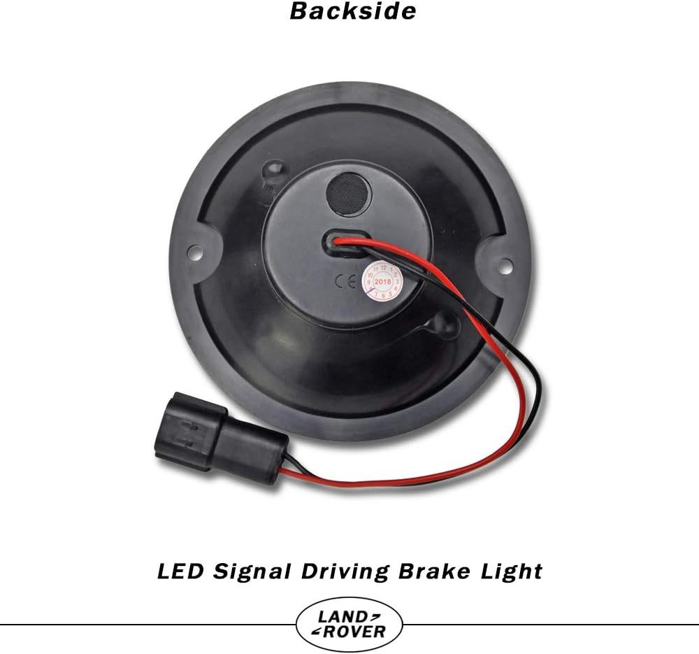 LED Rear Fog Reverse Light 95mm for Land Rover Defender 2001-2016 White Reverse Light Rear Fog Lamp Assembly