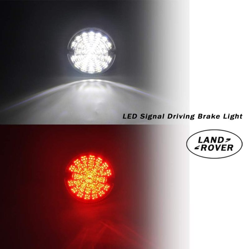 LED Rear Fog Reverse Light 95mm for Land Rover Defender 2001-2016 White Reverse Light Rear Fog Lamp Assembly