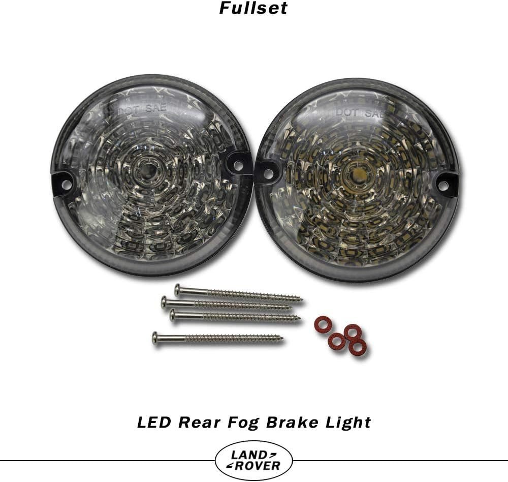 LED Rear Fog Reverse Light 95mm for Land Rover Defender 2001-2016 White Reverse Light Rear Fog Lamp Assembly