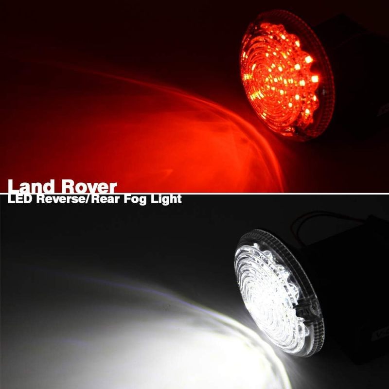 LED Rear Fog Reverse Light 95mm for Land Rover Defender 2001-2016 White Reverse Light Rear Fog Lamp Assembly