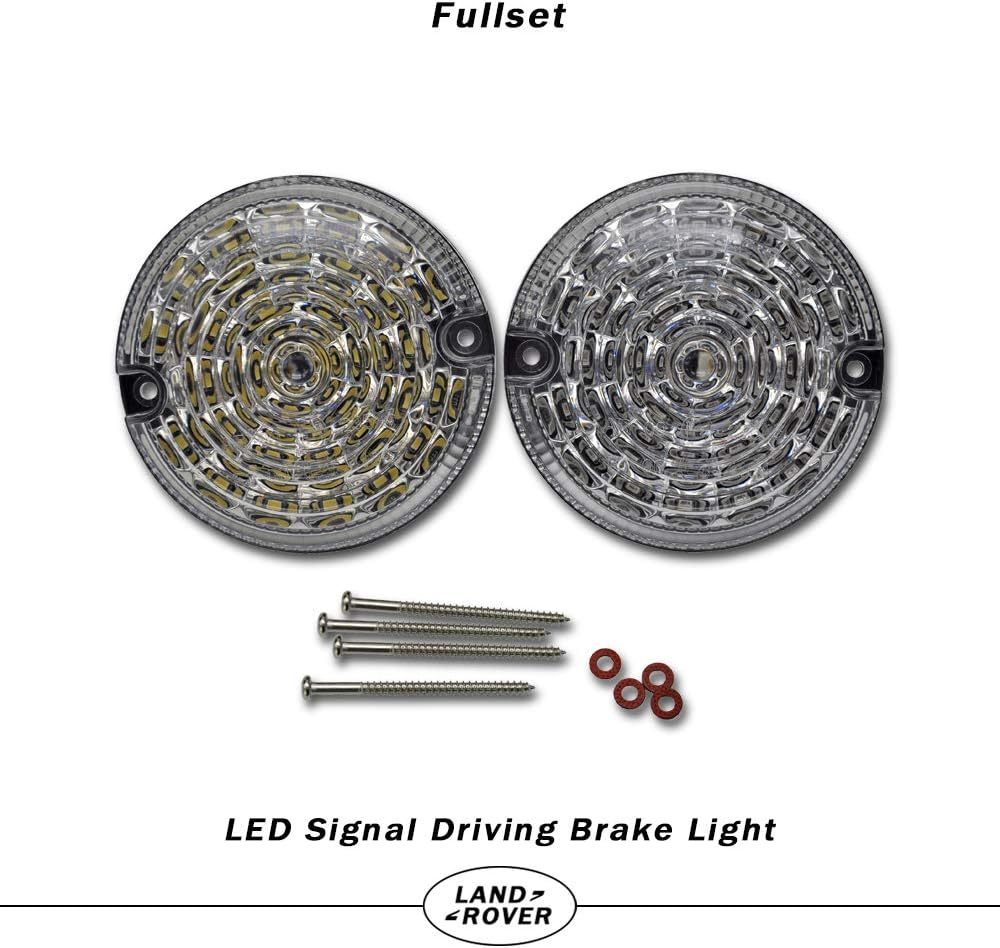 LED Rear Fog Reverse Light 95mm for Land Rover Defender 2001-2016 White Reverse Light Rear Fog Lamp Assembly