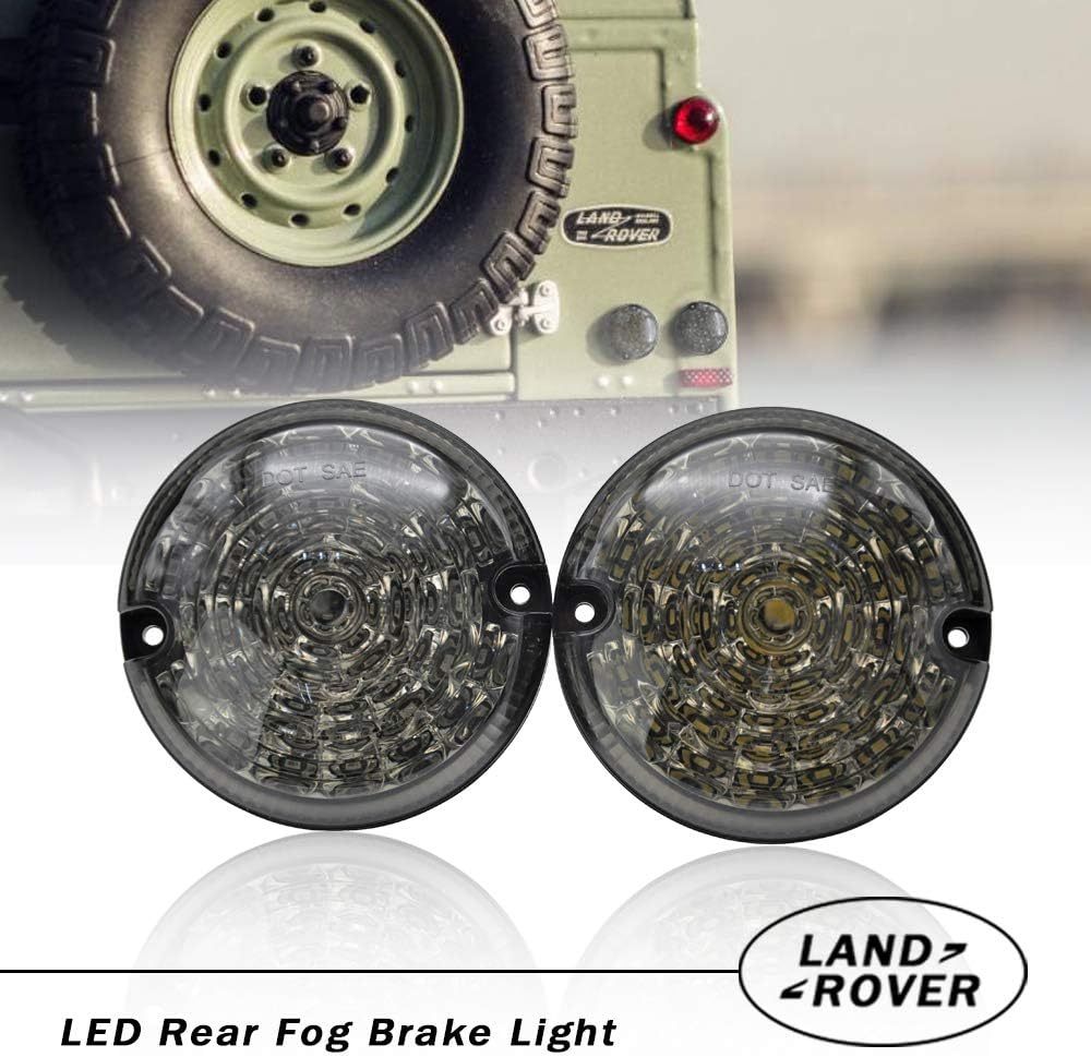 LED Rear Fog Reverse Light 95mm for Land Rover Defender 2001-2016 White Reverse Light Rear Fog Lamp Assembly