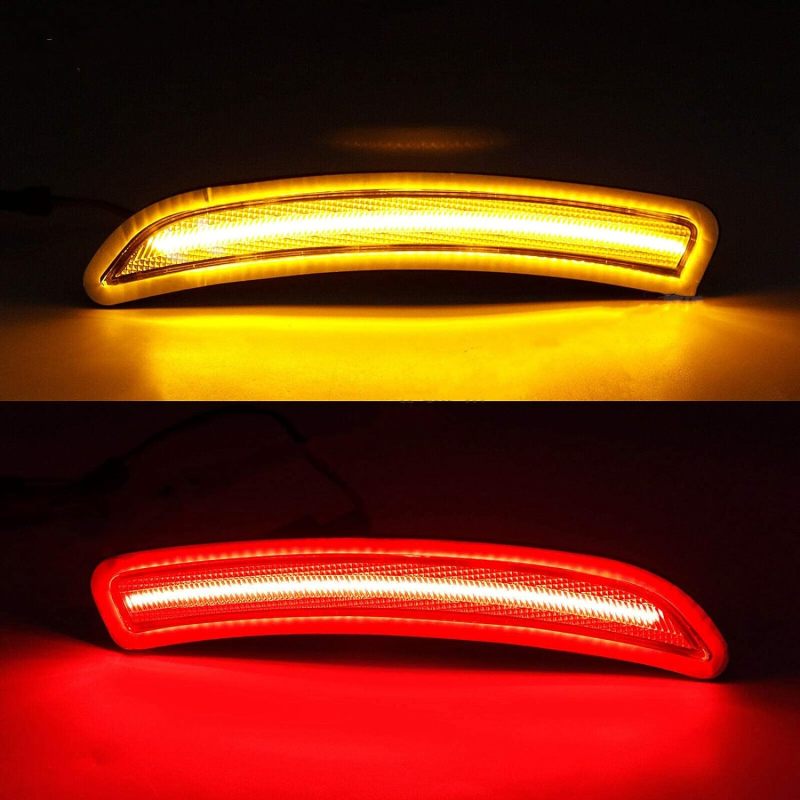 Amber Red LED Side Marker Lights for F55 F56 F57 MINI Cooper 2014 2015 2016 2017 2018 2019 Smoked/Clear Len