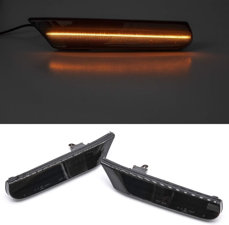 Led Side Marker Lights for Porsche 1997-2004 986 Boxster 996 Carrera 911 Smoked/Clear Lens Amber