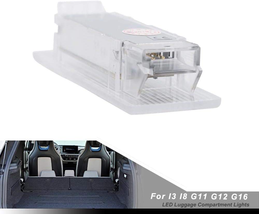 NSLUMO Led Courtesy Luggage Compartment Lights Replacement for 2014-2024 B'MW I3 I8 G11 G12 G16 6500K Xenon White Led Interior Trunk Cargo Light Assembly