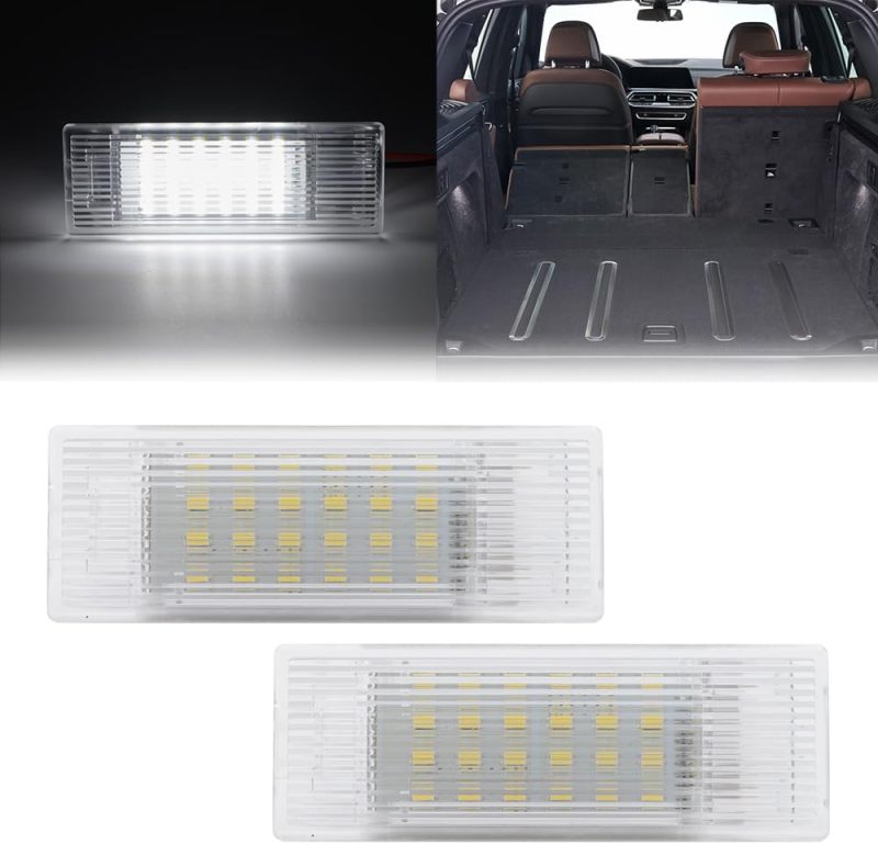 NSLUMO Led Courtesy Luggage Compartment Lights Replacement for 2014-2023 B'MW X5 X6 X7 F15 F16 G05 G06 G07 6500K Xenon White Led Interior Trunk Lamp Tailgate Light Assembly