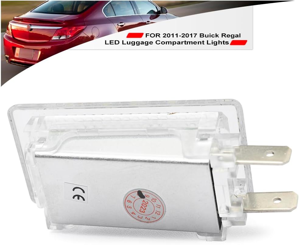 NSLUMO Led Interior Luggage Trunk Compartment Lights Replacement for 2011-2017 Buick Regal 18-SMD 6500K White Led Courtesy Cargo Light Assembly