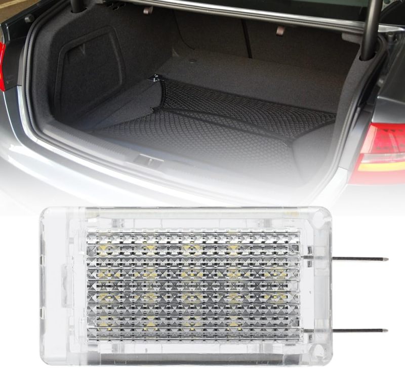 NSLUMO Led Interior Luggage Trunk Compartment Lights Replacement for Au'di A4 B5 A6 C4 C5 A8 D2 Quattro 18-SMD 6500K White Led Courtesy Cargo Light Assembly