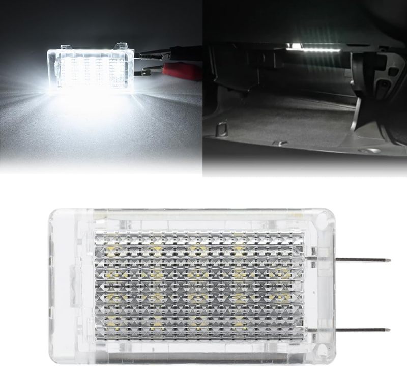 NSLUMO Led Interior Glove Box Courtesy Light Replacement for 1977-1997 B'MW 3 5 6 7 8 Series E30 E36 E34 E24 E32 E31 18-SMD 6500K White LED Glove Box Compartment Lamps Assembly