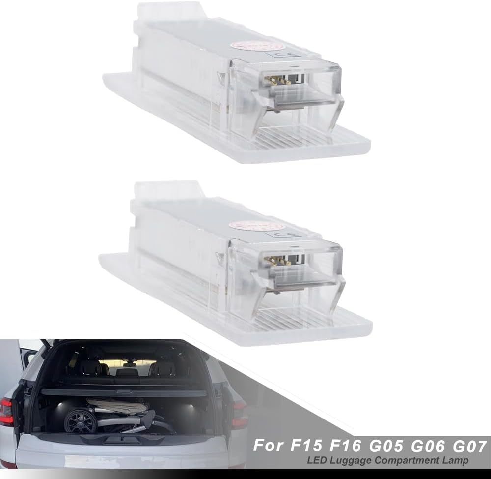 NSLUMO Led Courtesy Luggage Compartment Lights Replacement for 2014-2023 B'MW X5 X6 X7 F15 F16 G05 G06 G07 6500K Xenon White Led Interior Trunk Lamp Tailgate Light Assembly
