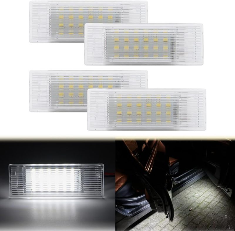 NSLUMO Led Courtesy Door Projector Lights for 2014-2023 B'MW F48 F39 G01 iX3 G08 G02 F15 G05 F16 G06 G07 White Led Welcome Door Panel Lamp Assembly Error Free Door Step Light Replacement