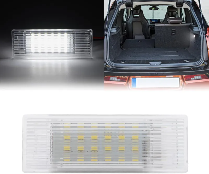 NSLUMO Led Courtesy Luggage Compartment Lights Replacement for 2014-2024 B'MW I3 I8 G11 G12 G16 6500K Xenon White Led Interior Trunk Cargo Light Assembly