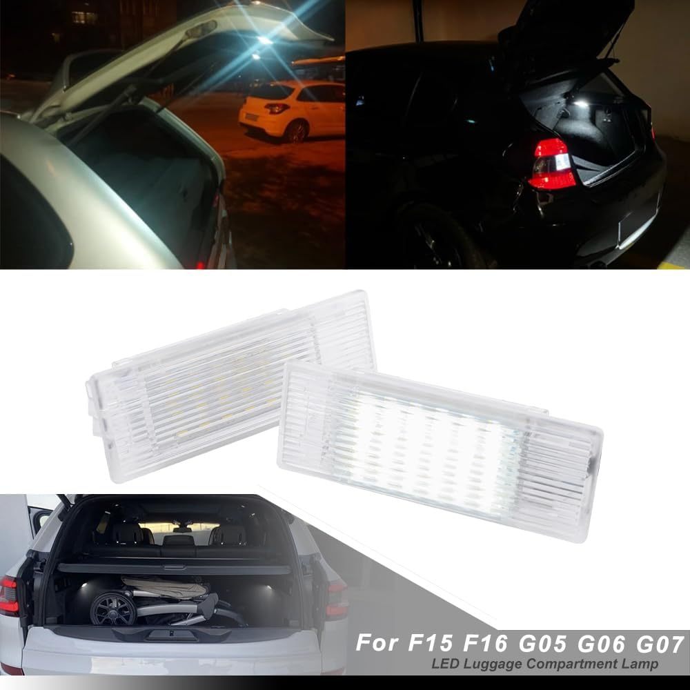 NSLUMO Led Courtesy Luggage Compartment Lights Replacement for 2014-2023 B'MW X5 X6 X7 F15 F16 G05 G06 G07 6500K Xenon White Led Interior Trunk Lamp Tailgate Light Assembly