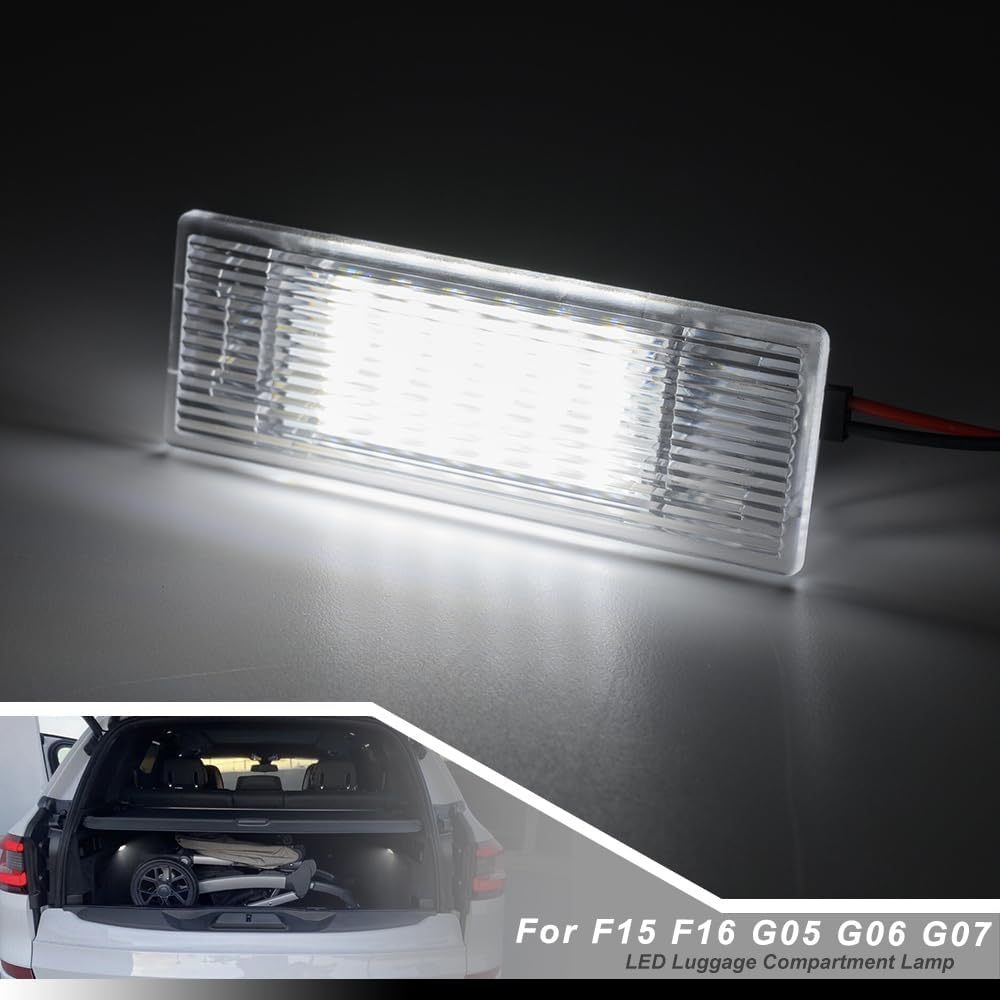 NSLUMO Led Courtesy Luggage Compartment Lights Replacement for 2014-2023 B'MW X5 X6 X7 F15 F16 G05 G06 G07 6500K Xenon White Led Interior Trunk Lamp Tailgate Light Assembly