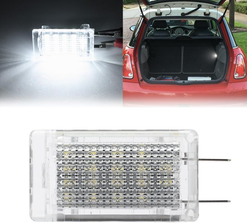 NSLUMO Led Interior Luggage Compartment Lights Replacement for 2001-2008 Mi'ni Cooper Hardtop R50 R53 Convertible R52 18-SMD 6500K White Led Courtesy Trunk Cargo Light Assembly